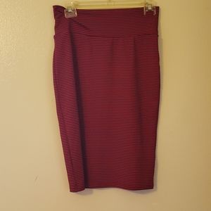 LuLaRoe Cassie Pink and Navy Skirt Size Small